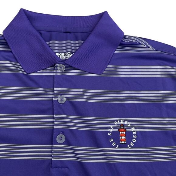 Nike Golf Men's Sea Pines Harbour Town HHI, SC Performance Polo in Purple Medium - Picture 5 of 6